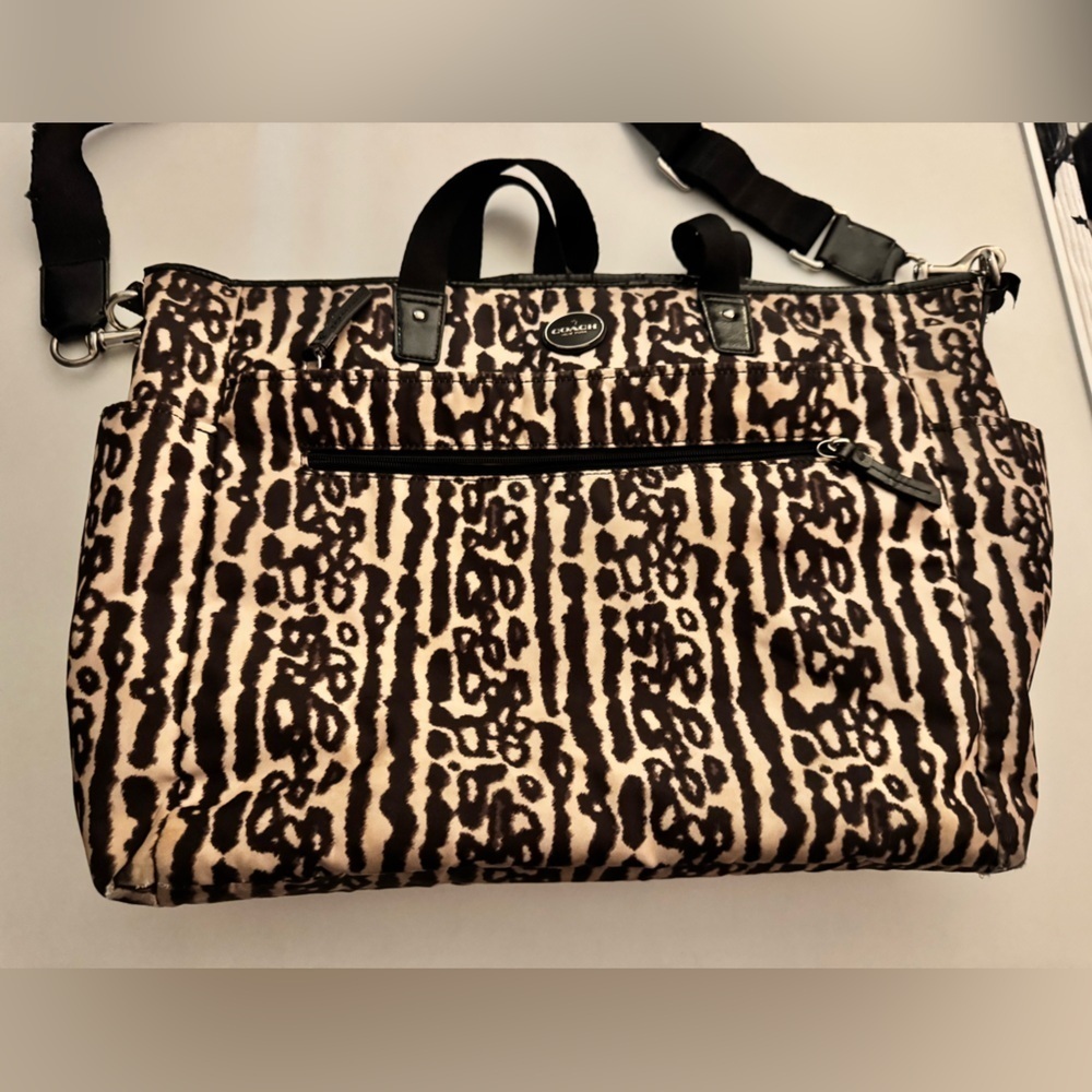 Coach gateway ocelot print diaper bag